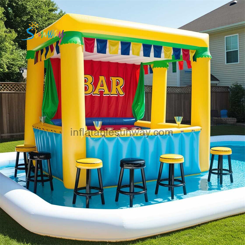 Inflatable pool bar